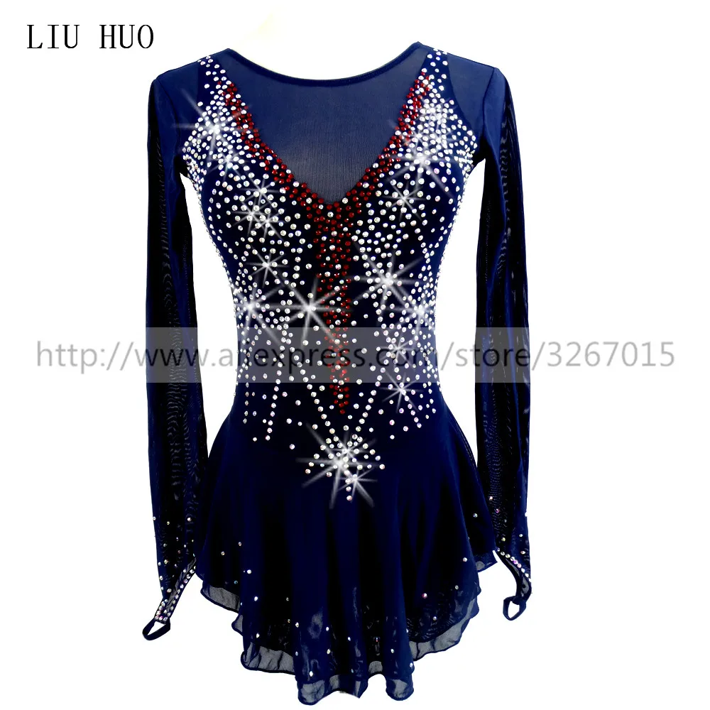 Competition Figure Skating Dress Women's Girls' Ice Skating Dress Roller skating Round neck long sleeve Dark blue Adults Kids
Competition Figure Skating Dress Women's Girls' Ice Skating Dress Roller skating Round neck long sleeve Dark blue Adults Kids