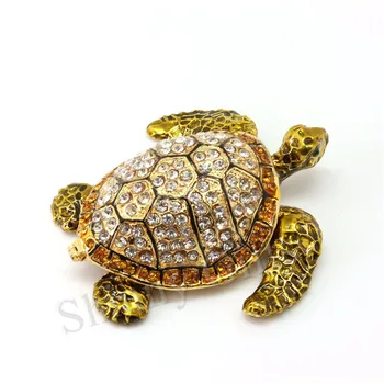 Enamel Craft Crystal Stones Sea Turtle Trinket Box Desk Decorative Small Gadget
Enamel Craft Crystal Stones Sea Turtle Trinket Box Desk Decorative Small Gadget