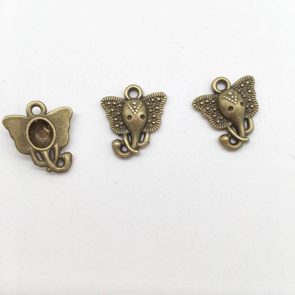33 pcs Hot Faishion Elephant head charms Pendants for DIY Handmade necklace earring bracelet Jewelry Making | Украшения и
