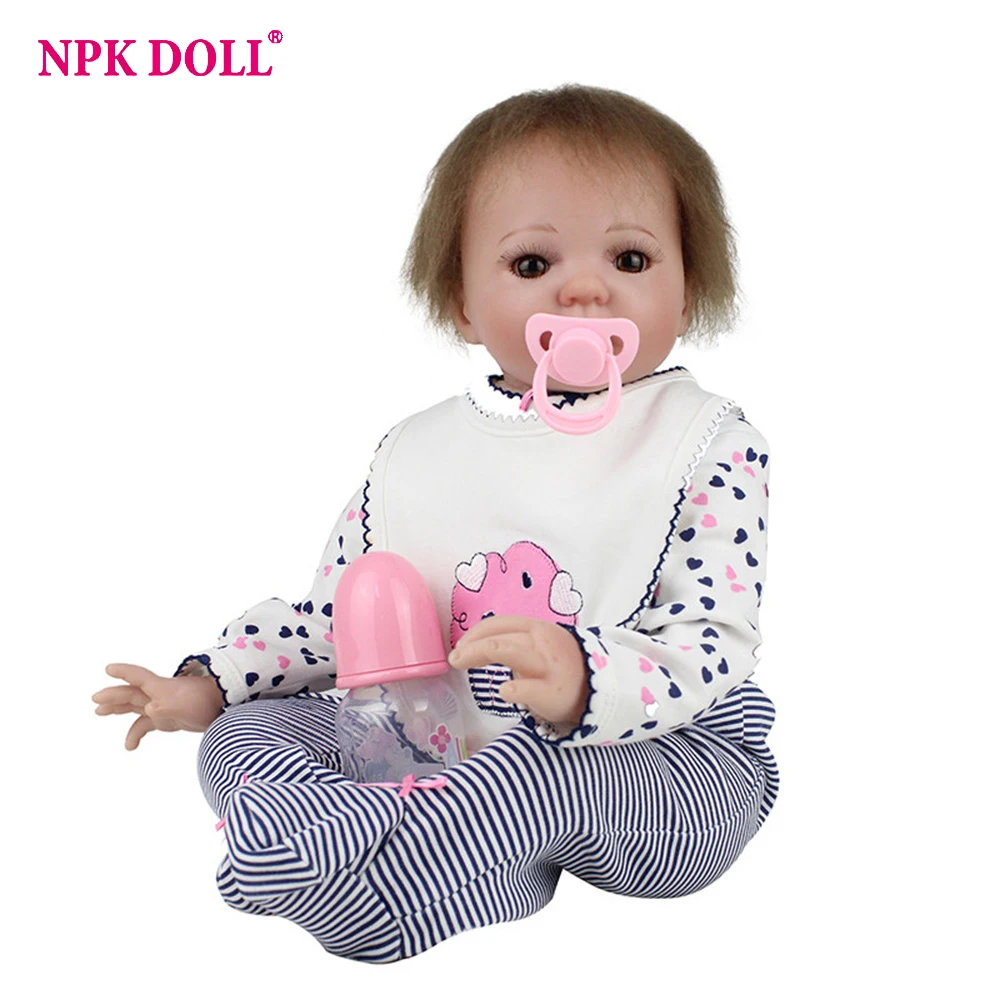 55 cm Realistic Toddler Doll Reborn Baby Girl With Magnetic Pacifier Silicone Vinly Bebe Dolls Children New Year Gift Juguetes
55 cm Realistic Toddler Doll Reborn Baby Girl With Magnetic Pacifier Silicone Vinly Bebe Dolls Children New Year Gift Juguetes