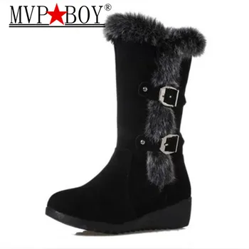 MVP BOY Winter 2018 Fur Natural Rabbit Hair Snow Boots Woman Warm Flat Mid Suede Leather Short Boots For Women Eu 35-40 black
MVP BOY Winter 2018 Fur Natural Rabbit Hair Snow Boots Woman Warm Flat Mid Suede Leather Short Boots For Women Eu 35-40 black