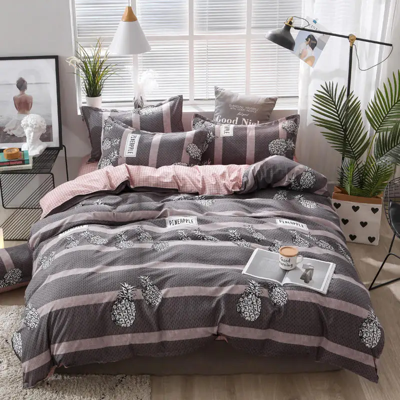 ZEIMON Home Textile Pineapple Printed Bedding Set Girls Kid Teen Brief Adult Soft Grey Duvet Cover Set Pillowcase Bed Sheet
ZEIMON Home Textile Pineapple Printed Bedding Set Girls Kid Teen Brief Adult Soft Grey Duvet Cover Set Pillowcase Bed Sheet