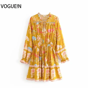 VOGUEIN New Womens Summer Beach Yellow Floral Print Hollow Out Long Sleeve Mini Dress Wholesale
VOGUEIN New Womens Summer Beach Yellow Floral Print Hollow Out Long Sleeve Mini Dress Wholesale