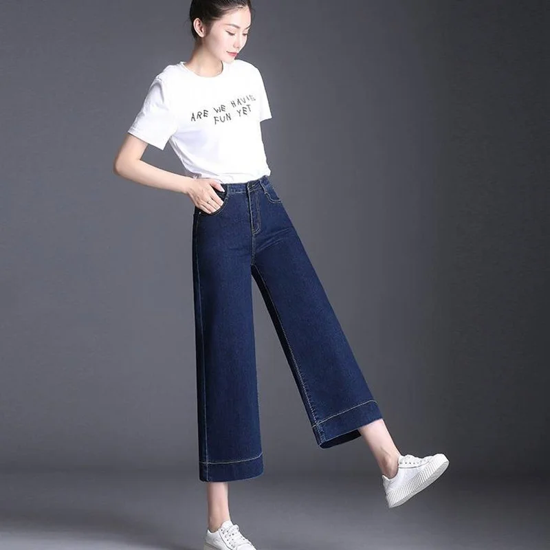 2019 Summer Women Denim Blue Jeans Trousers Ankle-length High Waisted Autumn Loose Wide Leg Pants Big Sizes
2019 Summer Women Denim Blue Jeans Trousers Ankle-length High Waisted Autumn Loose Wide Leg Pants Big Sizes