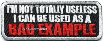 Bad Example humor funny biker slogan motorcycle MC biker emo punk rockabilly applique iron on patch Wholesale
Bad Example humor funny biker slogan motorcycle MC biker emo punk rockabilly applique iron on patch Wholesale