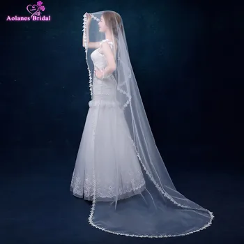 AOLANES Wedding Accessories Appliques Tulle 2.5 Meters Cathedral Wedding Veils Lace Edge Bridal Veils veu de noiva longo 2018
AOLANES Wedding Accessories Appliques Tulle 2.5 Meters Cathedral Wedding Veils Lace Edge Bridal Veils veu de noiva longo 2018