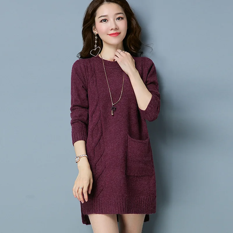 Lady Long Sleeve Sweaters Girls Loose Pullover Sweaters Round Collar Pullovers Show Render Unlined Upper Garment B-9704
Lady Long Sleeve Sweaters Girls Loose Pullover Sweaters Round Collar Pullovers Show Render Unlined Upper Garment B-9704