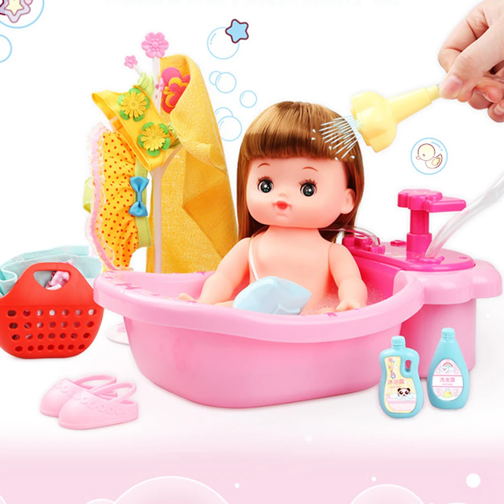 Set of 13 Pieces Pretend Play Doll Girl Bathtub Clothes Set for Kids Role Play Mummy Innovative Toy Birthday Gift
Set of 13 Pieces Pretend Play Doll Girl Bathtub Clothes Set for Kids Role Play Mummy Innovative Toy Birthday Gift