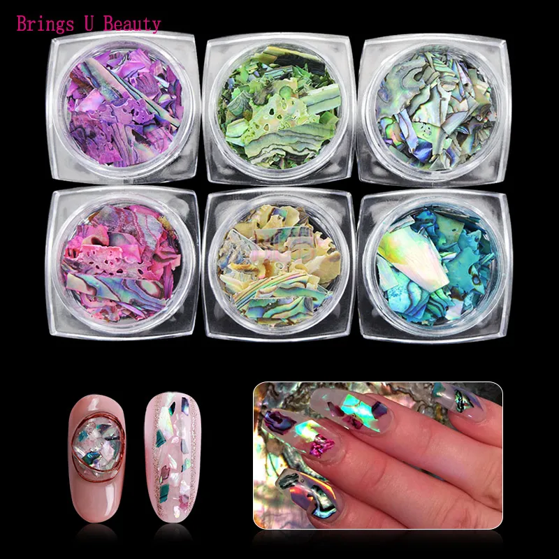 6 Colors/lot Natural Texture Abalone Shellfish Sea Shell 3d Charm Nail Art Decoration Slice DIY Beauty Salon Nail Decals Tools
6 Colors/lot Natural Texture Abalone Shellfish Sea Shell 3d Charm Nail Art Decoration Slice DIY Beauty Salon Nail Decals Tools
