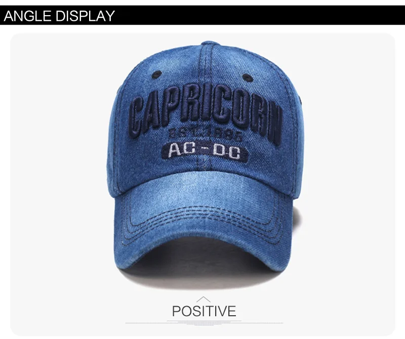 Cowboy Women Snapback Caps Letter Embroidery Couple Caps Summer Autumn Denim Unisex Baseball Cap Hip Hop Men Bone Casquette Hats (10)