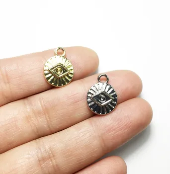 Eruifa 20pcs Zinc alloy Popular Tiny Eye Coin Wholesales necklace,earring bracelet jewelry DIY handmade 2 color
Eruifa 20pcs Zinc alloy Popular Tiny Eye Coin Wholesales necklace,earring bracelet jewelry DIY handmade 2 color