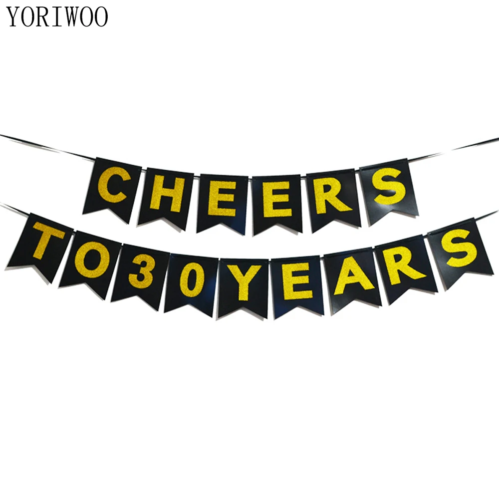 YORIWOO Cheers To 30 Years Birthday 20 40 50th Happy Birthday Banner Paper Photo Props Garland Birthday Party Decorations Adult
YORIWOO Cheers To 30 Years Birthday 20 40 50th Happy Birthday Banner Paper Photo Props Garland Birthday Party Decorations Adult