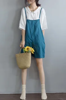 Women Fashion Solid Color High Waist Loose Casual Trousers Ladies Adjustment Strap Linen Bib Short Jumpsuits
Women Fashion Solid Color High Waist Loose Casual Trousers Ladies Adjustment Strap Linen Bib Short Jumpsuits