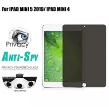 Protection de confidentialité en verre trempé pour iPad Mini 5 2019, Film de protection d'écran Anti-espion pour Apple IPAD MINI 4 5 2019=