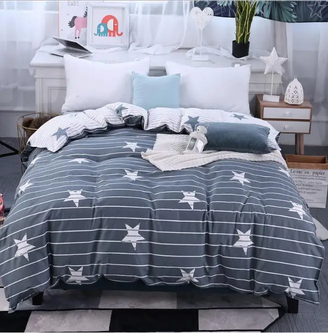 Gray white stars Twin Full Queen King Size 1pcs Duvet Cover Children adult double increase Quilt cover bedding Home Textiles
Gray white stars Twin Full Queen King Size 1pcs Duvet Cover Children adult double increase Quilt cover bedding Home Textiles