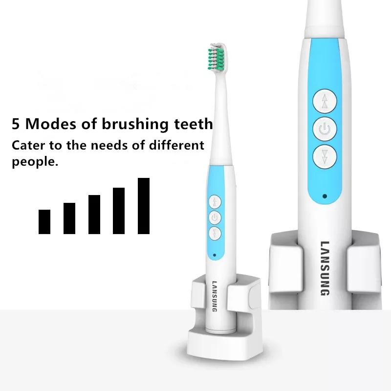 LANSUNG-A1-Ultrasonic-Sonic-Electric-Toothbrush-Rechargeable-Tooth-Brushes-With-4-Pcs-Replacement-Heads-5-Teeth