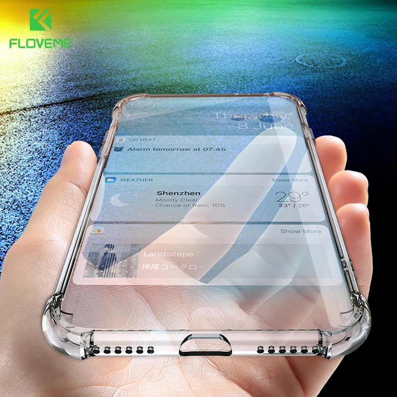 FLOVEME Anti-knock Case for iPhone 6 7 8 Plus 11 Transparent Silicone Cover Case For iPhone X 7 8 6 Iphone 11 XS MAX XR Capinhas
FLOVEME Anti-knock Case for iPhone 6 7 8 Plus 11 Transparent Silicone Cover Case For iPhone X 7 8 6 Iphone 11 XS MAX XR Capinhas
