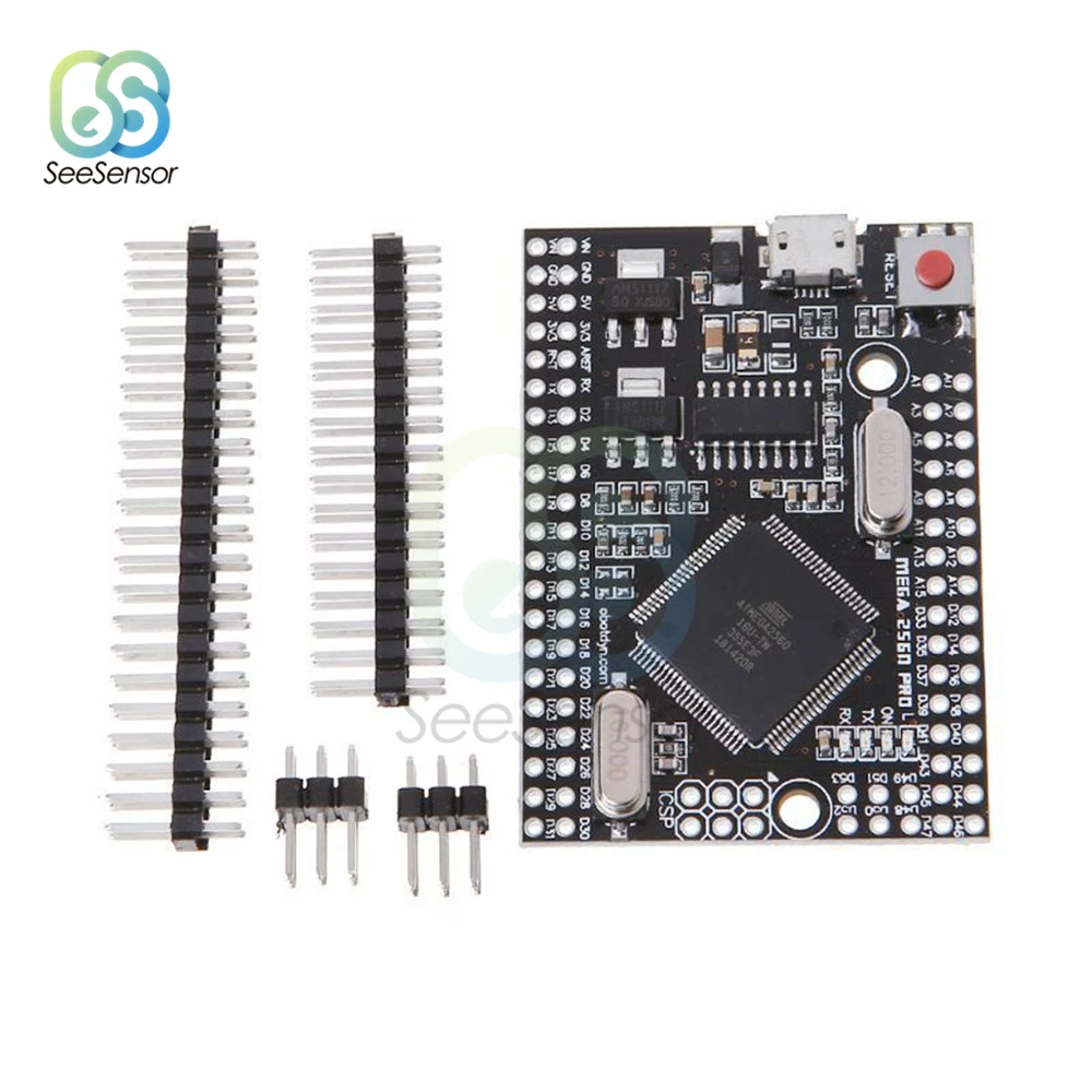 Встроенный чип MEGA 2560 PRO CH340G/Φ с штыревыми разъемами совместимый arduino Mega2560|Детали и