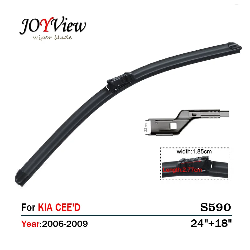 S590 Wipers Size:24"+18" Fit For KIA CEE'D KIA CEED(2006-2009)Wiper blade rubber replacement Ruitenwisser Limpiaparabrisas
S590 Wipers Size:24"+18" Fit For KIA CEE'D KIA CEED(2006-2009)Wiper blade rubber replacement Ruitenwisser Limpiaparabrisas