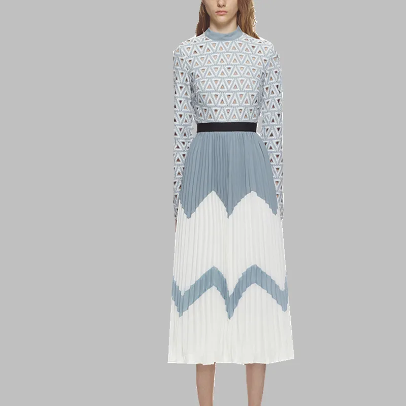 New 2019 Self Portrait Designer Runway Dress Women's Elegant Embroidery Lace Patchwork Pleated Long Dress
New 2019 Self Portrait Designer Runway Dress Women's Elegant Embroidery Lace Patchwork Pleated Long Dress