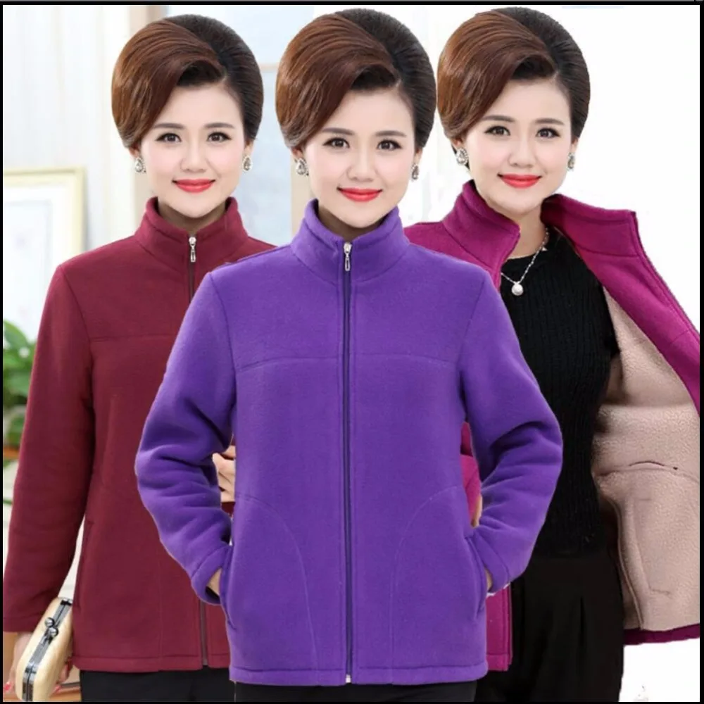 L-5XL 2019 New Autumn women new polar fleece mother outfit stand collar female jacket middle-aged thick large size casual coat
L-5XL 2019 New Autumn women new polar fleece mother outfit stand collar female jacket middle-aged thick large size casual coat