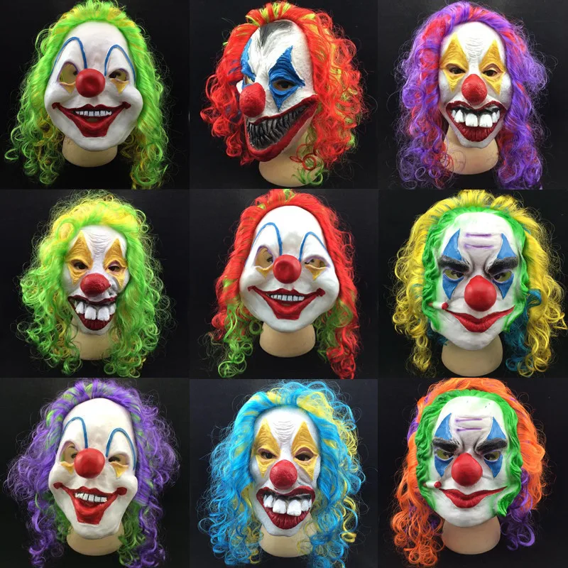 Scary Clown Mask Joker Men's Full Face Horror Funny Mask For Halloween Party Masquerade Costume Mask Supplies
Scary Clown Mask Joker Men's Full Face Horror Funny Mask For Halloween Party Masquerade Costume Mask Supplies