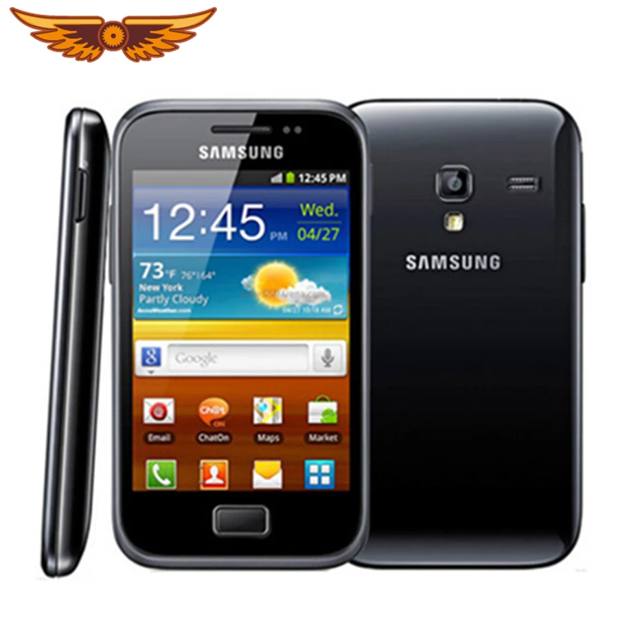 S7500 Оригинальный разблокированный Samsung Galaxy Ace Plus 5MP 512MB RAM + 2GB ROM 3 65 'ɺndroid OS GPS WIFI