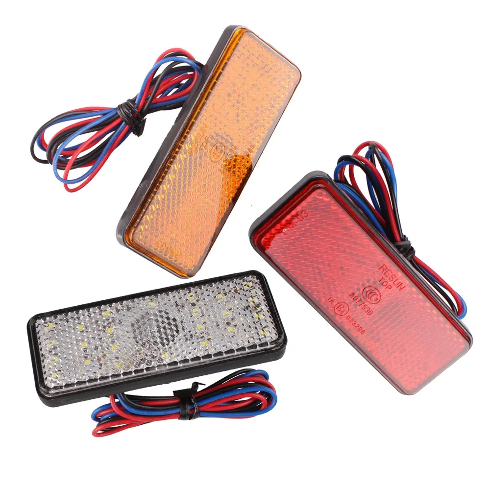 1Pc 12V LED Reflector Rear Tail Brake Stop Marker Light Truck Lorry Trailer SUV RV Motorcycle Led Signal Light Size 9*3.3*0.95cm
1Pc 12V LED Reflector Rear Tail Brake Stop Marker Light Truck Lorry Trailer SUV RV Motorcycle Led Signal Light Size 9*3.3*0.95cm