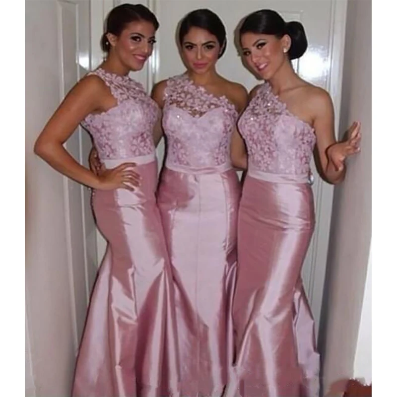 Cheap Pink Bridesmaid Dresses One Shoulder Mermaid Long Wedding Guest Dress Plus Size Maid of Honor Gowns
Cheap Pink Bridesmaid Dresses One Shoulder Mermaid Long Wedding Guest Dress Plus Size Maid of Honor Gowns