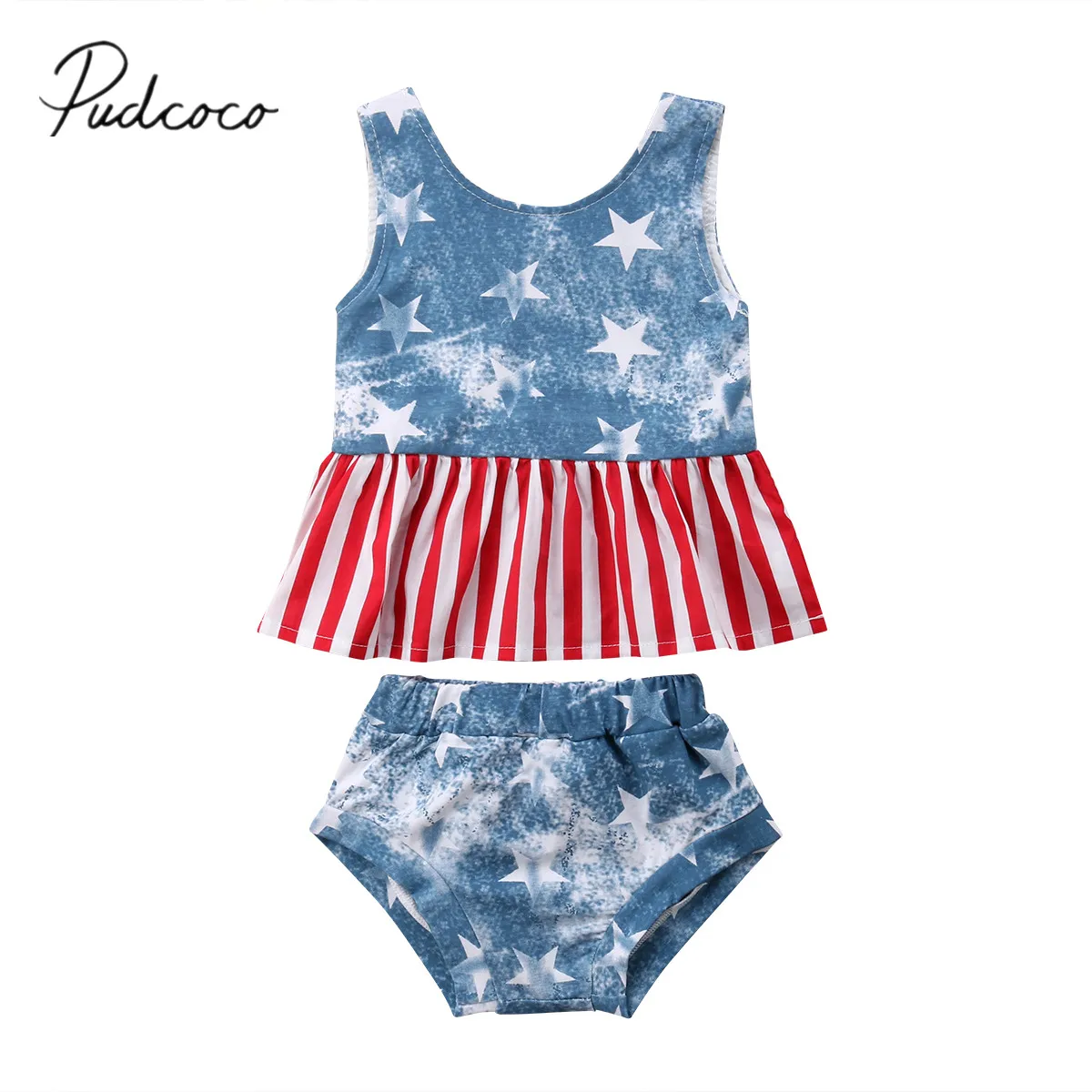 2018 Brand New Newborn Infant 2Pcs Summer Toddler Kids Girls Stars Tops Shorts Pants Outfit 2Pcs Set Flag Fourth July Clothes
2018 Brand New Newborn Infant 2Pcs Summer Toddler Kids Girls Stars Tops Shorts Pants Outfit 2Pcs Set Flag Fourth July Clothes