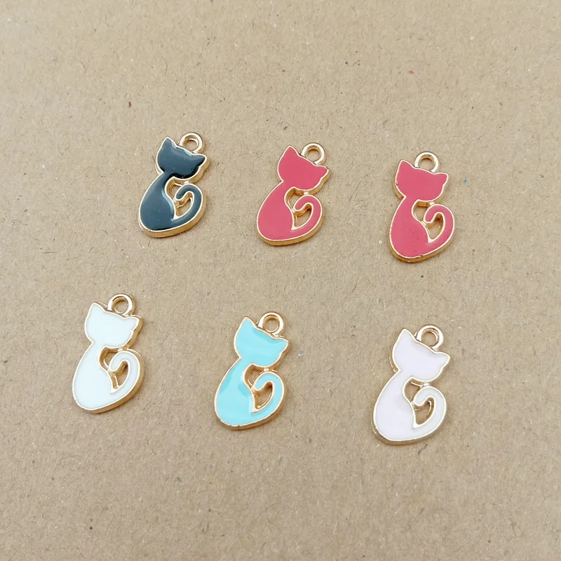 10pcs 10x15mm cat charm enamel animal charm for jewelry making fashion charm earring pendant
10pcs 10x15mm cat charm enamel animal charm for jewelry making fashion charm earring pendant