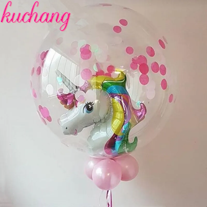 1set 24inch Bubble No wrinkles Clear PVC Confetti Balloons Transparent Mini unicorn 5'' Latex Balloon Birthday Party Decortion
1set 24inch Bubble No wrinkles Clear PVC Confetti Balloons Transparent Mini unicorn 5'' Latex Balloon Birthday Party Decortion
