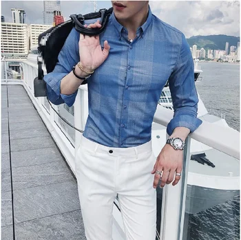 Men's Shirt 2020 New Hot Sale Long Sleeve Plaid Shirt Men's High Quality Business Casual Slim Mature Men's Anti-Wrinkle Shirt
Men's Shirt 2020 New Hot Sale Long Sleeve Plaid Shirt Men's High Quality Business Casual Slim Mature Men's Anti-Wrinkle Shirt