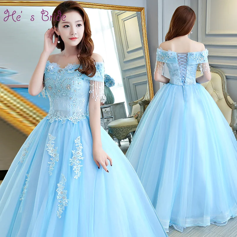 He's Bride Boat Neck Floor-Length Ball Gown Lace Tulle blue wedding dress Custom plus size vestido de novia vestido de casamento
He's Bride Boat Neck Floor-Length Ball Gown Lace Tulle blue wedding dress Custom plus size vestido de novia vestido de casamento