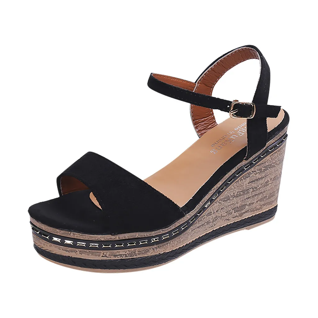 Women's Open-Toe Color Matching Suede High Heel Sandals Buckle Strap Wedge Shoes Sexy Lady Mixed Colors Buckle Strap shoe May 16
Women's Open-Toe Color Matching Suede High Heel Sandals Buckle Strap Wedge Shoes Sexy Lady Mixed Colors Buckle Strap shoe May 16