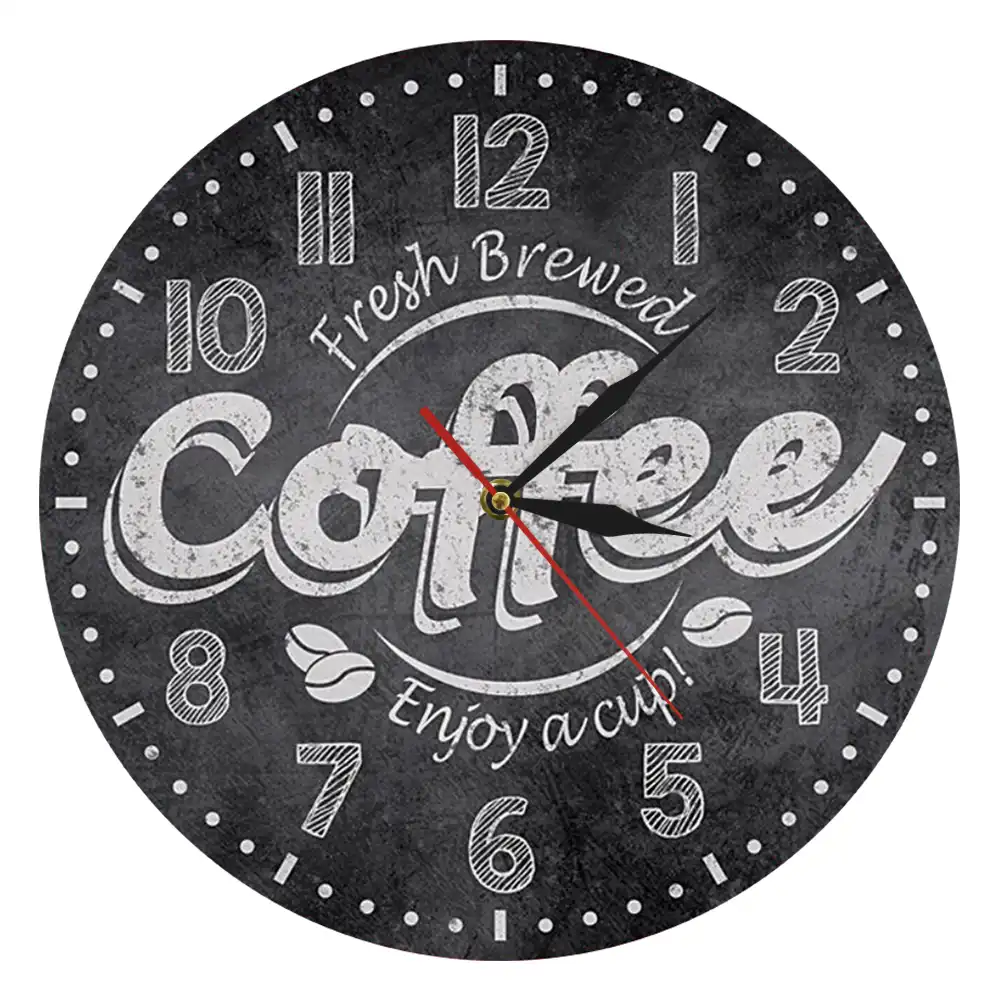 Coffee Decorative Wall Clock Kitchen Decor Coffee Shop Decor Fresh