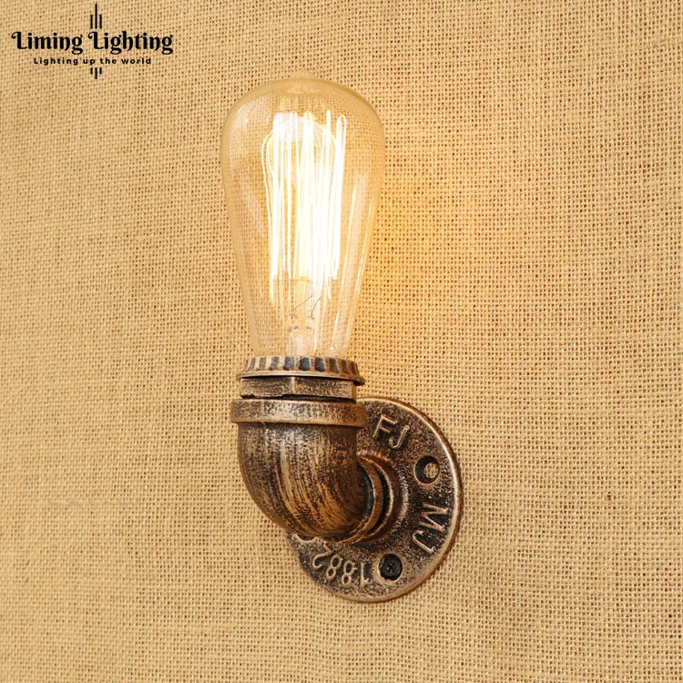Loft Retro iron industrial Water pipe wall lamp with edison/led bulb E27 lights for cafe hallway bedroom living room bar cafe
Loft Retro iron industrial Water pipe wall lamp with edison/led bulb E27 lights for cafe hallway bedroom living room bar cafe