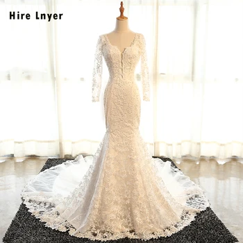 Hire Lnyer New Long Sleeve Sexy Backless Wedding Dresses Vestido De Casamento Appliques Beading Lace Skirt Mermaid Bride Gowns
Hire Lnyer New Long Sleeve Sexy Backless Wedding Dresses Vestido De Casamento Appliques Beading Lace Skirt Mermaid Bride Gowns
