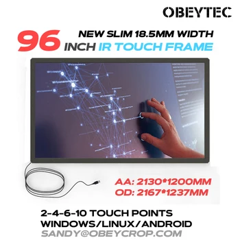 96" IR Touch Screen Panel, Ture 2 points, USB Port, Plug and Play, without Glass
96" IR Touch Screen Panel, Ture 2 points, USB Port, Plug and Play, without Glass