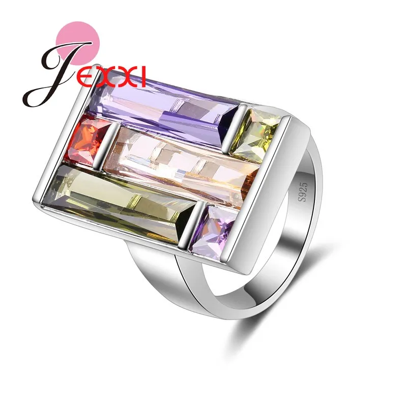 JEXXI Unique Design Charm Mixed Cubic Zircon Crystal Fashion Luxury Rings For Women Engagement Jewelry 925 Sterling Silver Rings
JEXXI Unique Design Charm Mixed Cubic Zircon Crystal Fashion Luxury Rings For Women Engagement Jewelry 925 Sterling Silver Rings