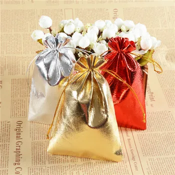 100pcs 7x9/9x12/11x16/13x18CM Silver/Gold/Red Metallic Foil Fabric Bags Jewelry Packing Bags Adjustable Pouches Gifts Candy Bags 
100pcs 7x9/9x12/11x16/13x18CM Silver/Gold/Red Metallic Foil Fabric Bags Jewelry Packing Bags Adjustable Pouches Gifts Candy Bags