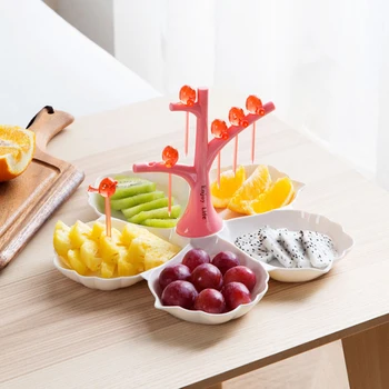 tray Snack plate fruit bowl dish plate tableware breakfast tray with fork kitchen home supply
tray Snack plate fruit bowl dish plate tableware breakfast tray with fork kitchen home supply