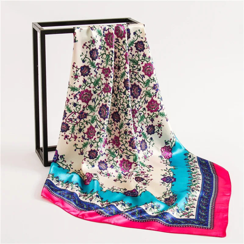 2019 New Women's Square Silk Scarf Ladies Shawls and Wraps Soft Small Office Scarf Printed Foulard Neckerchief Bandana 90*90cm
2019 New Women's Square Silk Scarf Ladies Shawls and Wraps Soft Small Office Scarf Printed Foulard Neckerchief Bandana 90*90cm
