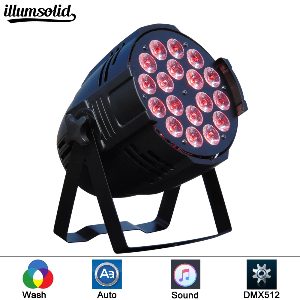 Aluminum LED Par 18x12W RGBW LED Stage Light With DMX512 for disco DJ projector machine Party Decoration Stage Lighting
Aluminum LED Par 18x12W RGBW LED Stage Light With DMX512 for disco DJ projector machine Party Decoration Stage Lighting