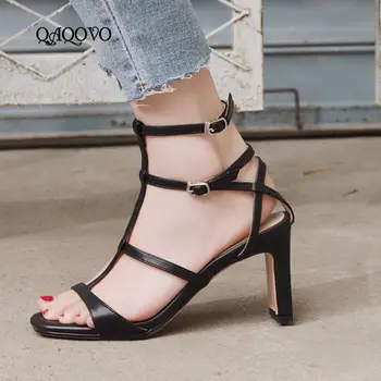 2019 New Style Gladiator Sandals Women Square High Heels Buckle Open Toe Party Shoes Female Gold Silver Black
2019 New Style Gladiator Sandals Women Square High Heels Buckle Open Toe Party Shoes Female Gold Silver Black