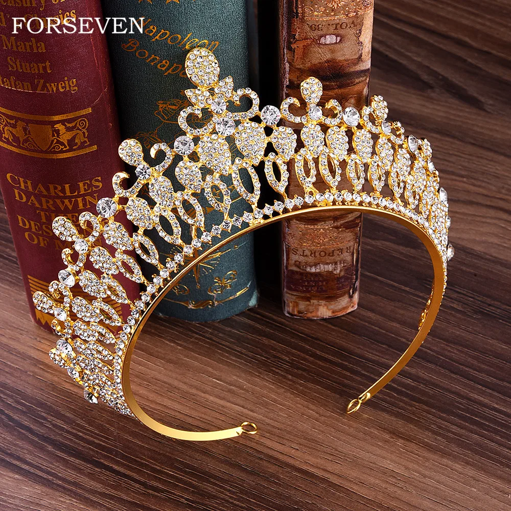 Gold Rhinestone Tiara Bride Hair Accessories Baroque Crown Wedding Headpiece Rhinestone Hair Hoop Wedding Tiaras Zirconia
Gold Rhinestone Tiara Bride Hair Accessories Baroque Crown Wedding Headpiece Rhinestone Hair Hoop Wedding Tiaras Zirconia