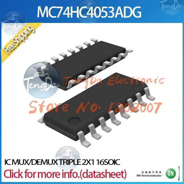 Бесплатная доставка 10 шт./лот MC74HC4053ADG IC MUX / DEMUX тройной 2 X 1 16 SOIC 4053 MC74HC4053 MC74HC4053A |