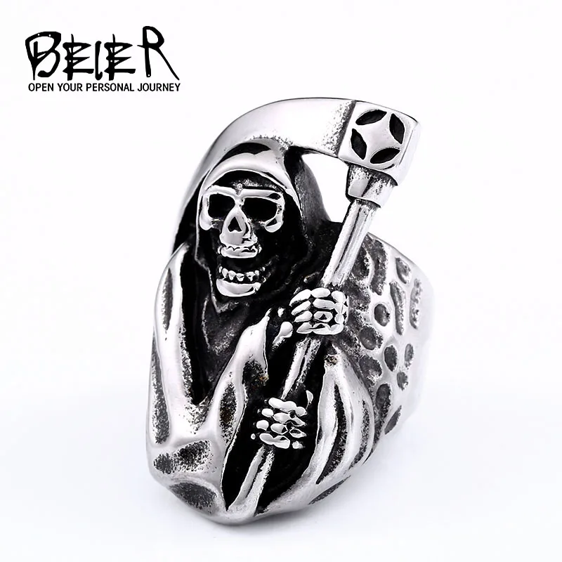 BEIER Wholesale Classic Rock Punk Skull Ring For Man Stainless Steel Man's Fashion Jewelry Party Gift BR8-143
BEIER Wholesale Classic Rock Punk Skull Ring For Man Stainless Steel Man's Fashion Jewelry Party Gift BR8-143