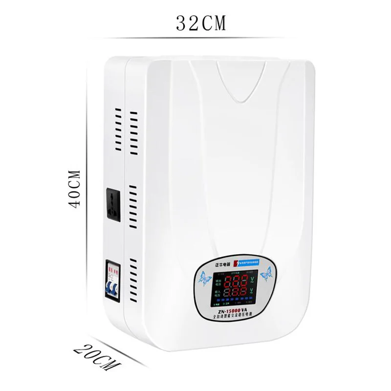 220V 15KW Automatic Household Voltage Regulator Ultra Low Pressure Air Conditioner Regulator 15000W Input 130-270V ZN-15KW
220V 15KW Automatic Household Voltage Regulator Ultra Low Pressure Air Conditioner Regulator 15000W Input 130-270V ZN-15KW