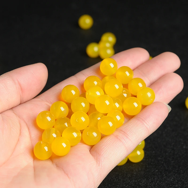 Natural chalcedony beads loose Original DIY ornaments 4 mm round yellow beads handmade beaded
Natural chalcedony beads loose Original DIY ornaments 4 mm round yellow beads handmade beaded